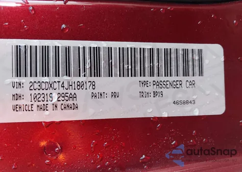 2018 Dodge Charger R/T Rwd z USA, uszkodzony, nr VIN 2C3CDXCT4JH180178